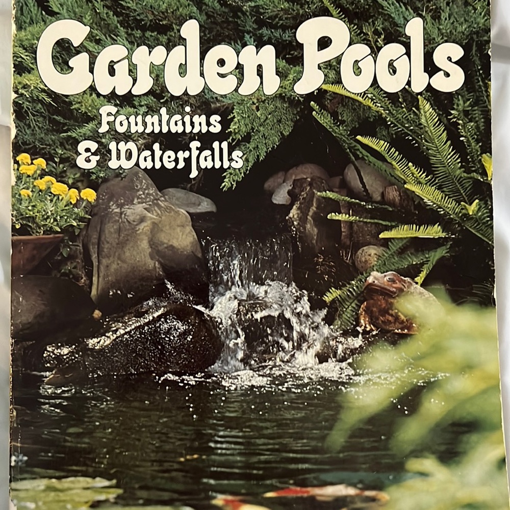 Garden pools fountains waterfalls sunset 1974 mid century modern design book